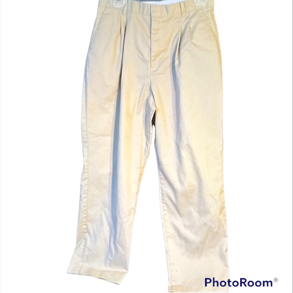 EUC Bobbie Brooks Khaki pleated pants 16 Petite